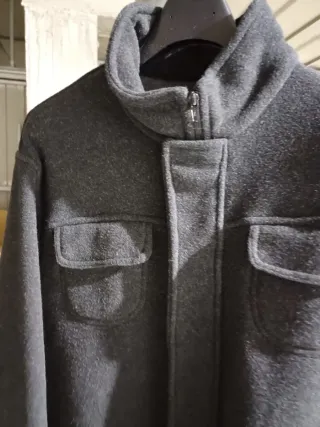 Cazadora de paño gris