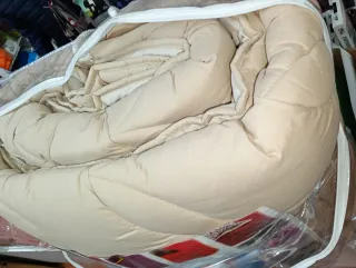 Edredón reversible beige 105