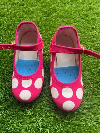 Zapatos Flamenco INFANTIL Rosa y Blanco. T. 23