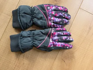 Guantes niña invierno morado y rosa