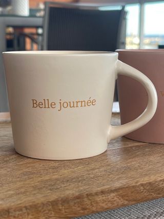 Lote 3 tazas porcelana mate