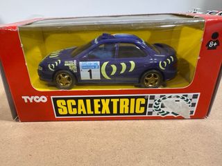 Scalextric Tyco Subaru Impreza azul 1 sin abrir