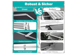 Toldo exterior manual gris