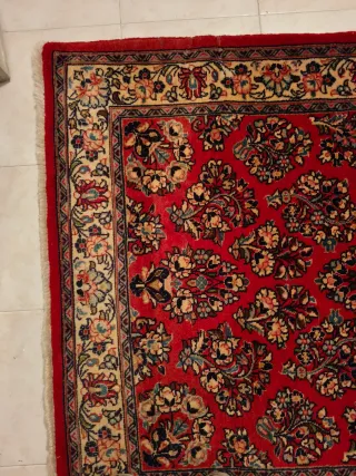 Alfombra Persa Roja y Beige