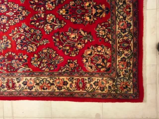 Alfombra Persa Roja y Beige