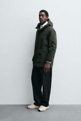 Parka Lavada Verde ZARA