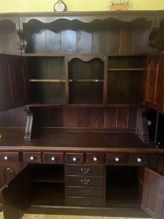 Mesa comedor clásica de madera maciza + 6 sillas