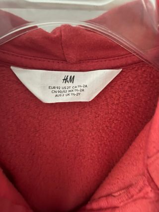 Giacca rossa felpa cotone H&M