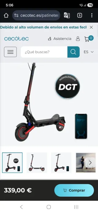 PATINETE ELÉCTRICO 800W CON SUSPENSION A ESTRENAR!