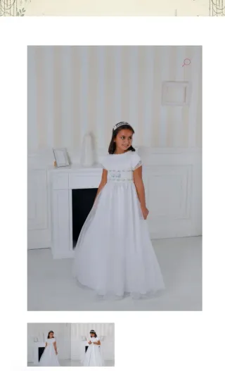 Vestido de Comunión Blanco Talla disponible 9 años