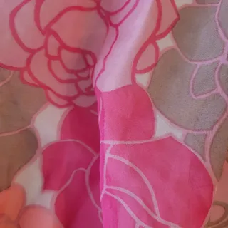 Vestido vintage floral rosa años 70