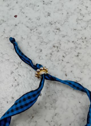 Pulsera tela ajustable calavera