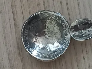 Cenicero antiguo de plata Alfonso XIII