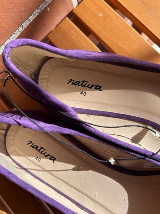 Zapatos planos morados NATURA talla 40