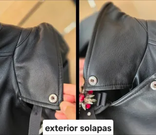 Cazadora Biker Efecto Piel Mango