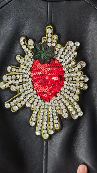 Cazadora Biker Efecto Piel Mango