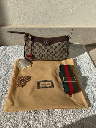 Gucci Ophida Tessuto GG con Fragolina