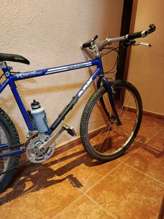 Bicicleta de montaña azul