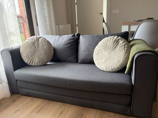 Sofá cama 2 plazas gris