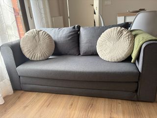Sofá cama 2 plazas gris