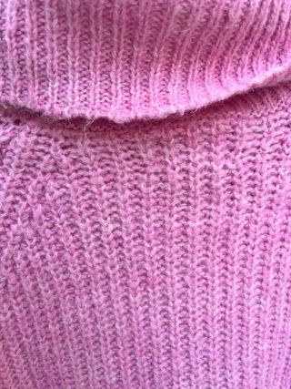 Jersey Zara Lana Cuello Alto rosa talla 164