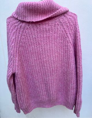 Jersey Zara Lana Cuello Alto rosa talla 164