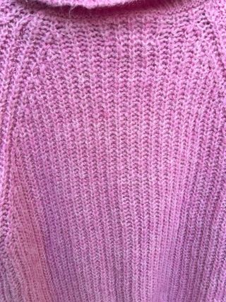 Jersey Zara Lana Cuello Alto rosa talla 164