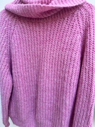 Jersey Zara Lana Cuello Alto rosa talla 164