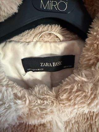 Abrigo peluche Zara Mujer