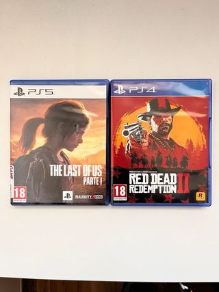 PS5 The Last of Us Parte I y PS4 Red Dead 2