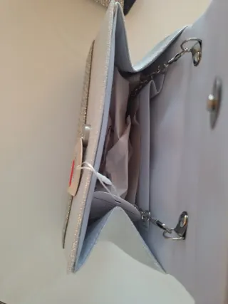 Bolso de fiesta negro, plateado