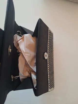 Bolso de fiesta negro, plateado