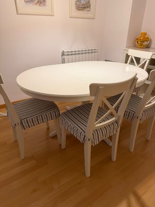 Mesa redonda extensible IKEA LIATORP 110-155cm