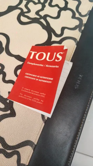 Portadocumentos Tous Beige y Negro