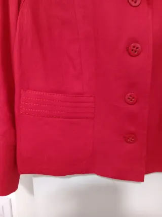 Chaqueta de lino roja para mujer