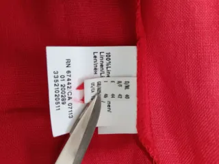 Chaqueta de lino roja para mujer