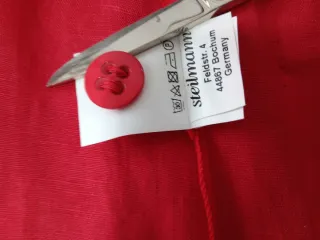 Chaqueta de lino roja para mujer