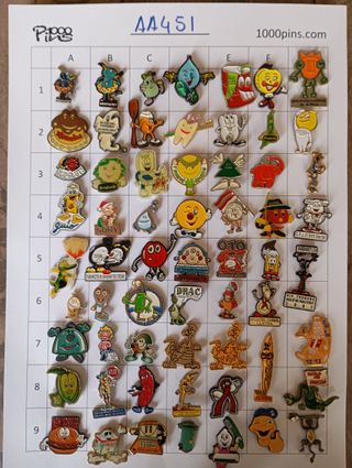 AA451 Lote de pins mascotas comerciales