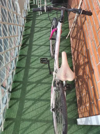 Bicicleta niña 24 blanca y rosa