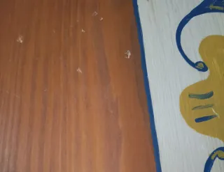 Mesa de centro madera decorada