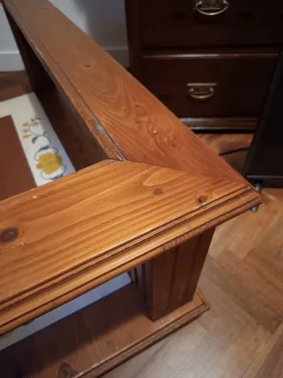 Mesa de centro madera decorada