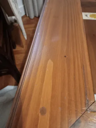 Mesa de centro madera decorada