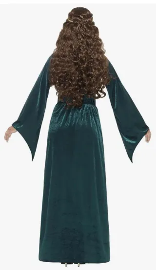Disfraz Medieval Doncella Verde Talla Única