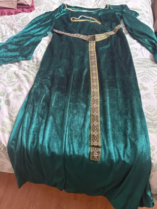Disfraz Medieval Doncella Verde Talla Única