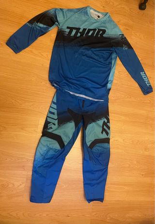 Traje Motocross Thor Azul