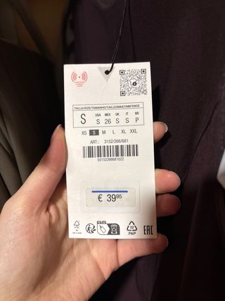 Vestido tablas burdeos zara nuevo