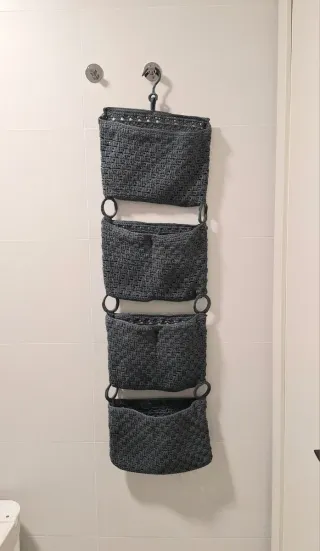 Organizzatore bagno a sospensione Ikea grigio