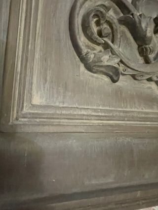 Espejo largo decorativo, color vison  envejecido