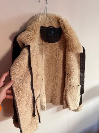 Abrigo piel vuelta Di-Bye Marrón Talla XL