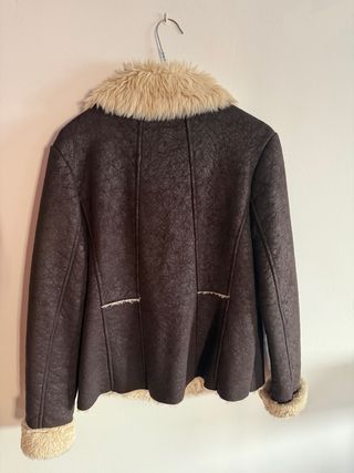 Abrigo piel vuelta Di-Bye Marrón Talla XL